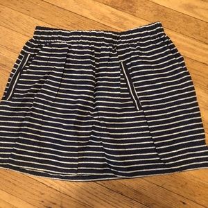 J Crew Mini Striped Skirt